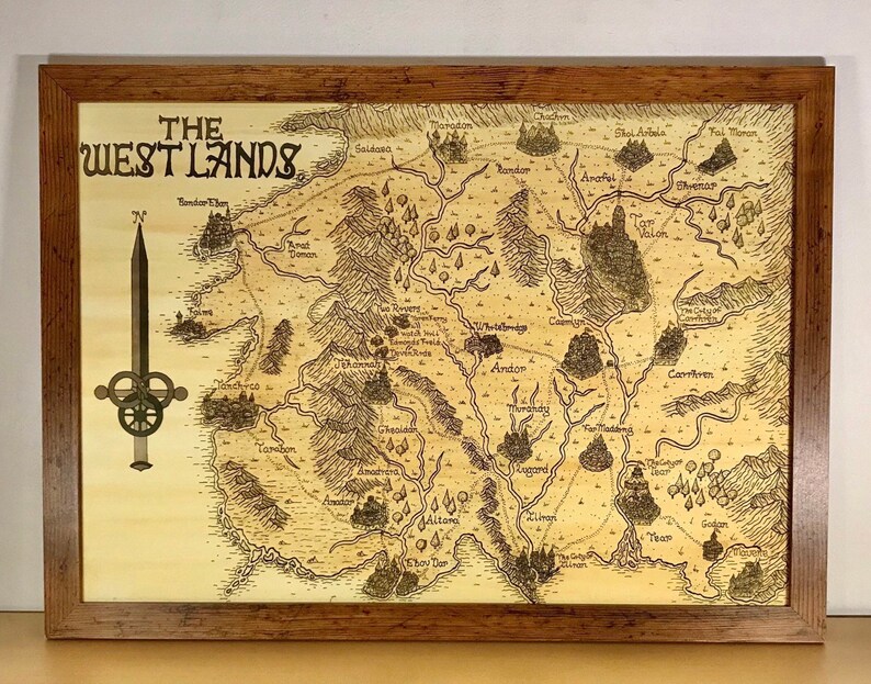 Rad der Zeit A2 große Karte mit detaillierter Stadtdarstellung Etsy