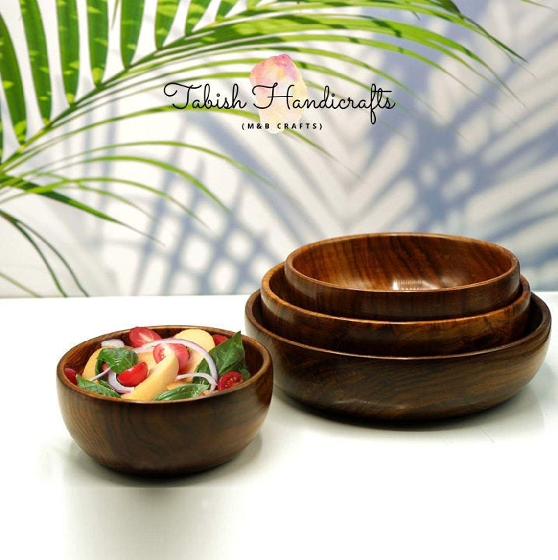 Tabish Handicrafts Wood Serving Bowl Simple & Elegant Etsy