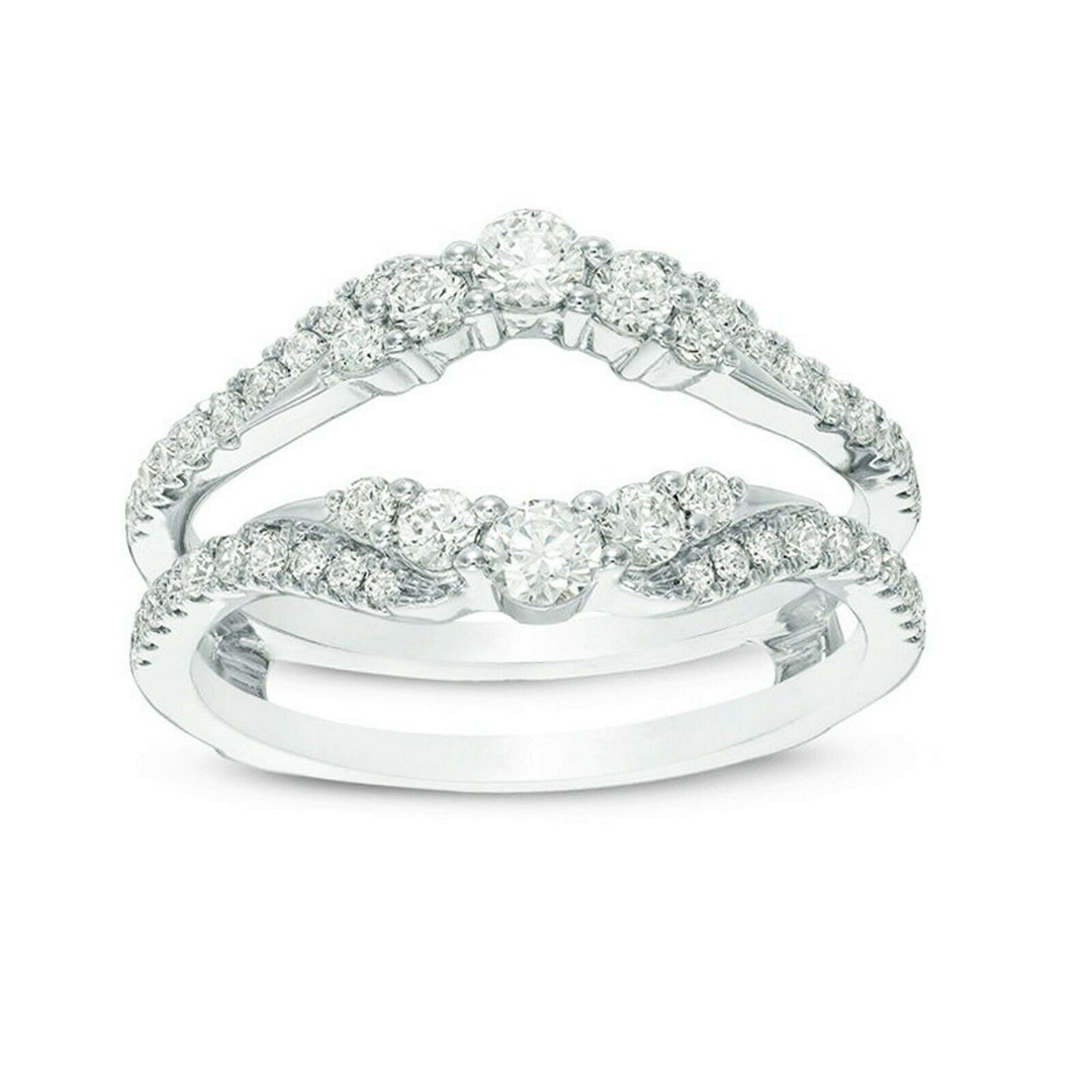 Enhancer Ring Bands 3.40 CT Round Labcreated Diamond Etsy