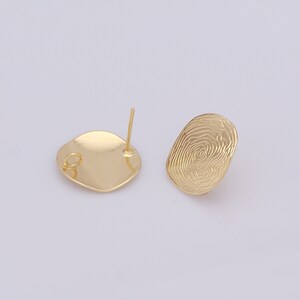 Flake Earrings Accessories,Round Earrings,Thin Gold Earrings, 18K Gold Filled Earrings Findings,DIY Jewelry Making Supplies.