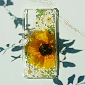 Pressed SunFlower Phone Case fit for iPhone 16 15 14 13 Pro Plus Pro max/ 12 mini/11/xs/xr/SE Galaxy S24 S23 Ultra/S22 Plus/ S21 FE/ Pixel 8