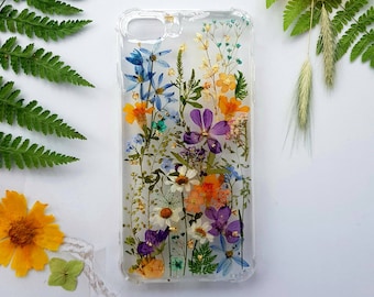 Pressed Flower Phone Case: Real Floral Design, iPhone & Galaxy