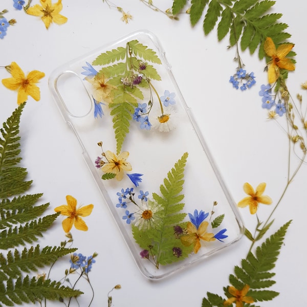 Pressed flower phone case for iPhone 15/14/13/12/11/XS/XR/SE/ Pro Max /Plus, Samsung Galaxy S23 fe/ 22/ 21 Plus Ultra S20/ Google pixel 7 6