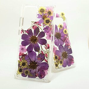 Tough Pressed Flower phone case fit for iphone 14/ 14Plus/ 14Pro/14 Pro Max/ iPhone13/ 12 / 11/ XR/ XS/ Galaxy S23 Ultra/S22/S21/S20 Plus