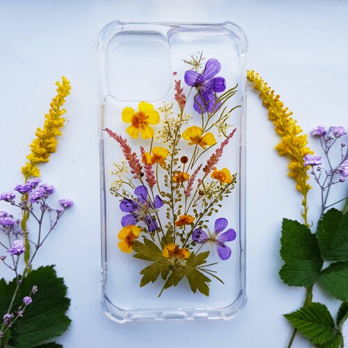 Lavender Real Pressed Flower Phone Case Iphone 13/ 13 Pro Max/ Etsy
