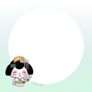 Geisha Bunny in Kimono || Post it notes
