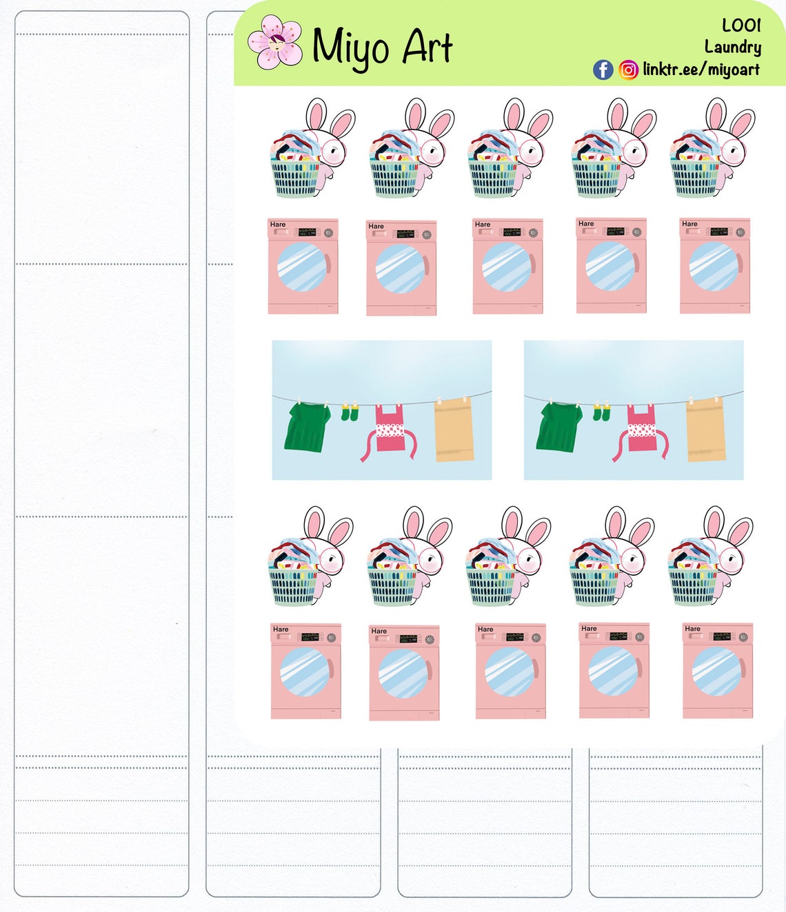 Laundry Emoji Hand Drawn In House printed Sticker Sheets Etsy