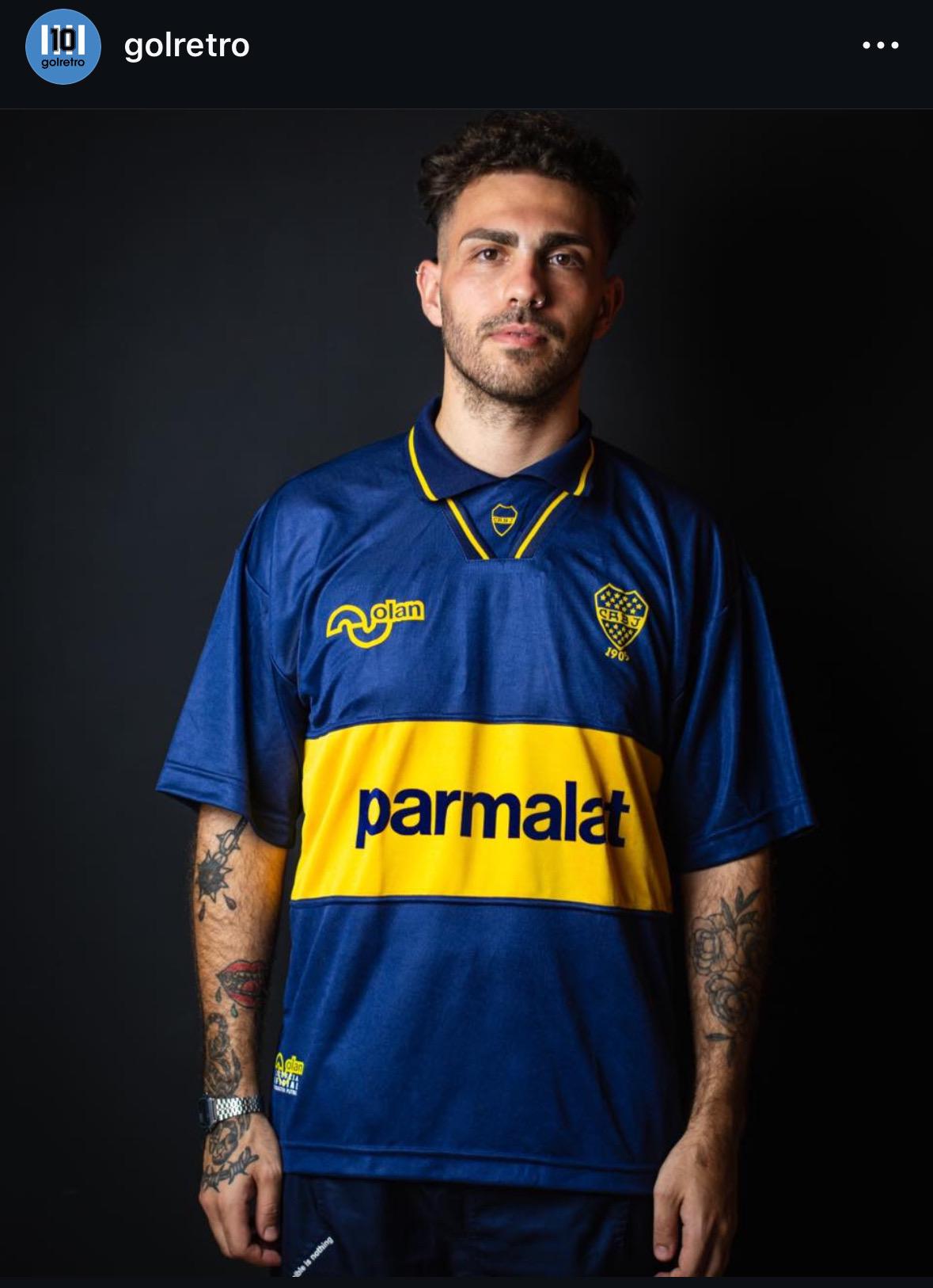 Jersey Boca Juniors Parmalat Maradona Retro Original Olan - Etsy
