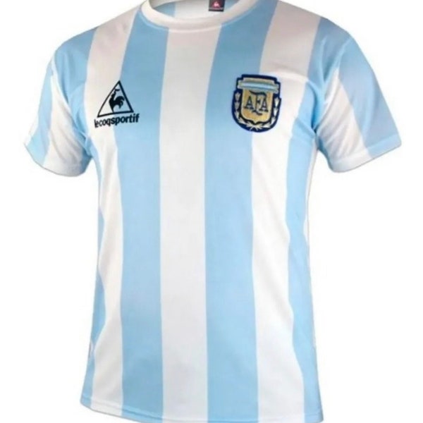 Argentina Maradona 86 Mexico World Cup Away Retro Vintage Jersey