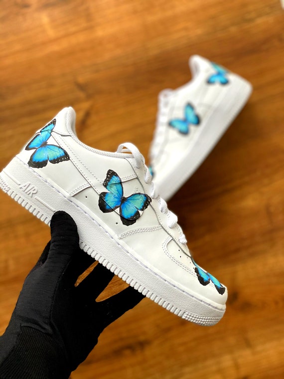 air force 1 blue butterfly