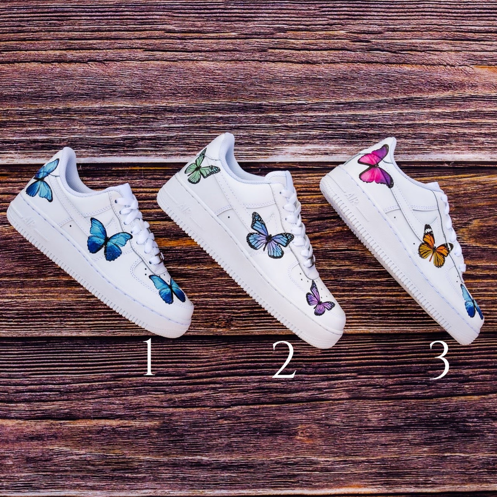 customized butterfly air force 1