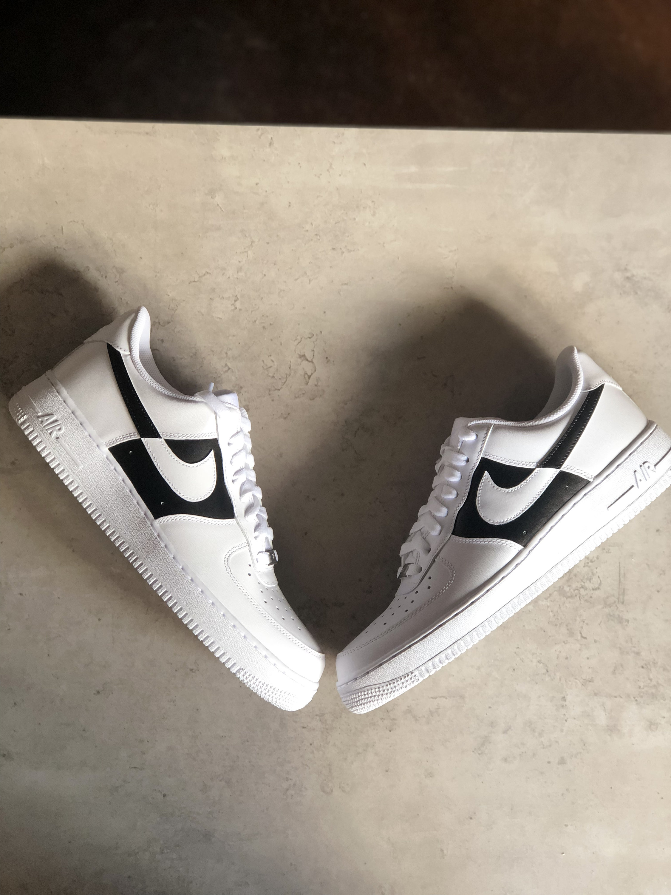 black and white af1 custom