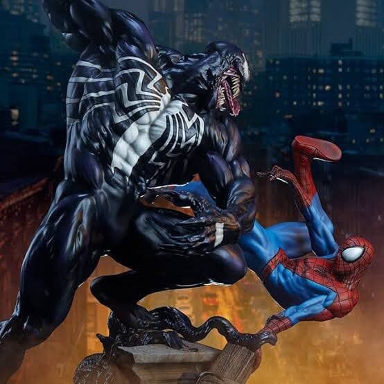STL Venom en Spiderman 3D Print Model Diorama Marvel Etsy