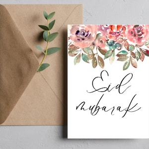 Cartões de Eid de luxo – Cartões de felicitações islâmicos elegantes para Eid al-Fitr e Eid al-Adha – Presente muçulmano – Cartões de Eid Mubarak - Cartões de mensagem de presente de Eid