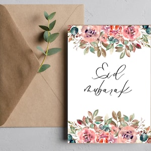 Cartões de Eid de luxo – Cartões de felicitações islâmicos elegantes para Eid al-Fitr e Eid al-Adha – Presente muçulmano – Cartões de Eid Mubarak - Cartões de mensagem de presente de Eid