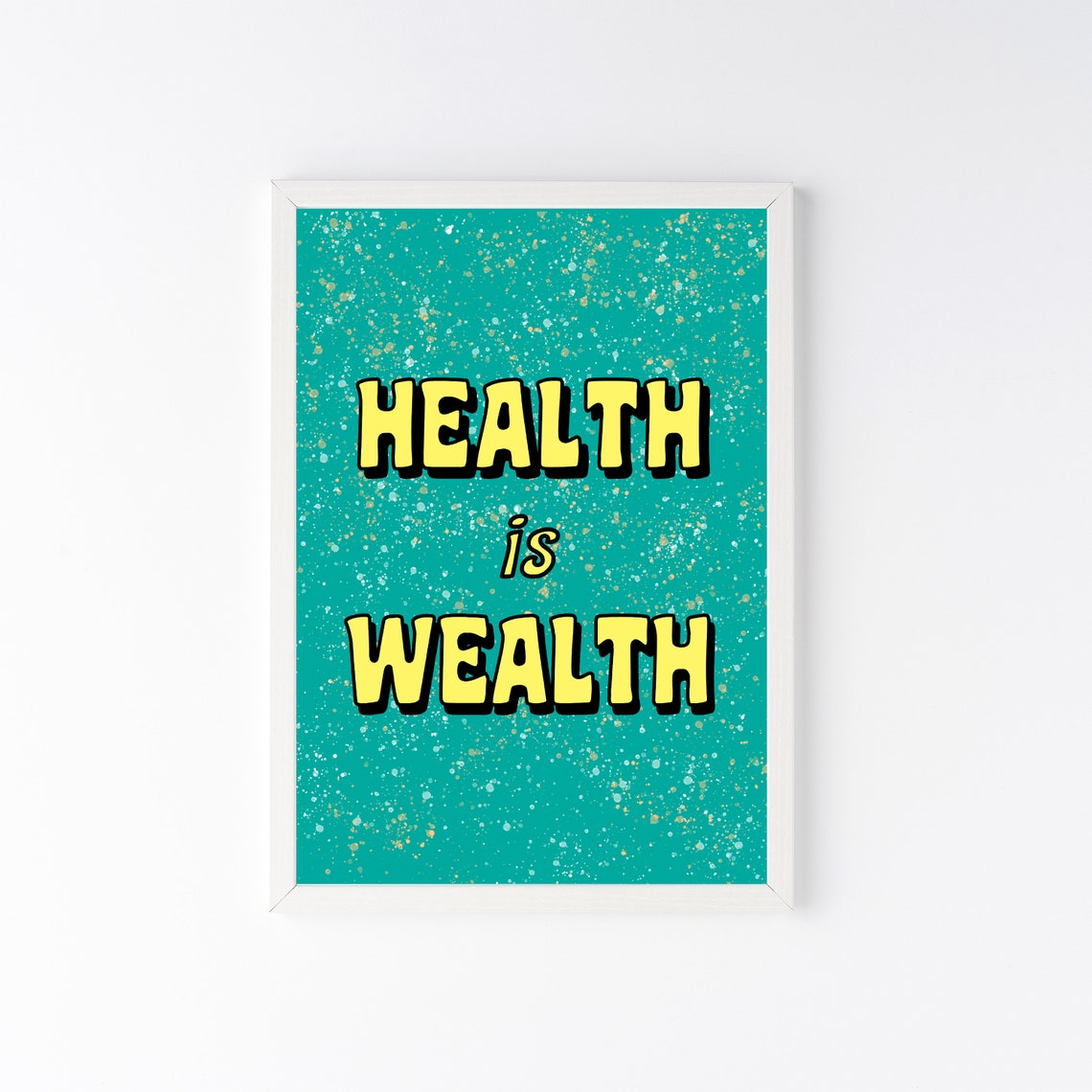 I Dream Of Health Wealth And A Long Life Health is Wealth Poster/ Print. Digital Download. Massage | Etsy