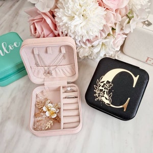 Personalised Jewellery Case, Mini Travel Gift Jewellery Box, Jewellery Organiser, Small Jewellery Box, Bridesmaids Proposal Box, Bridal Gift