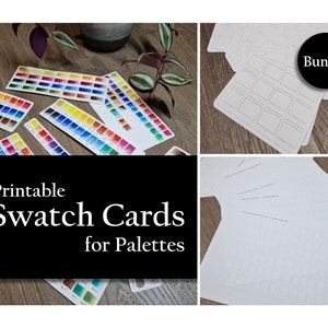 Swatch Cards for Watercolour Palettes - Template/Printable