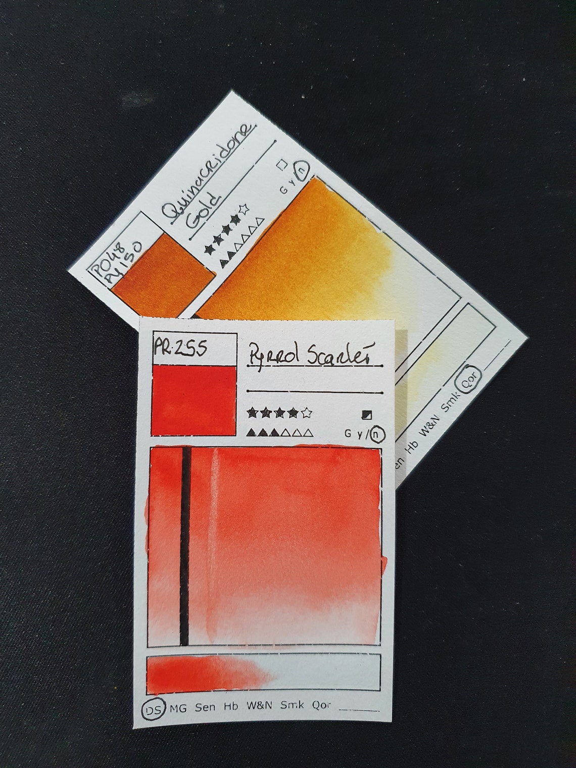 Watercolor Swatch Card Template/printable Etsy Watercolor Swatch Card Template/printable Etsy