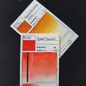 Watercolor Swatch Card Template/printable - Etsy