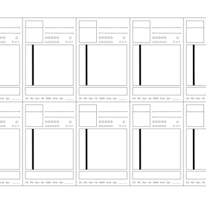 Watercolor Swatch Card Template/printable - Etsy