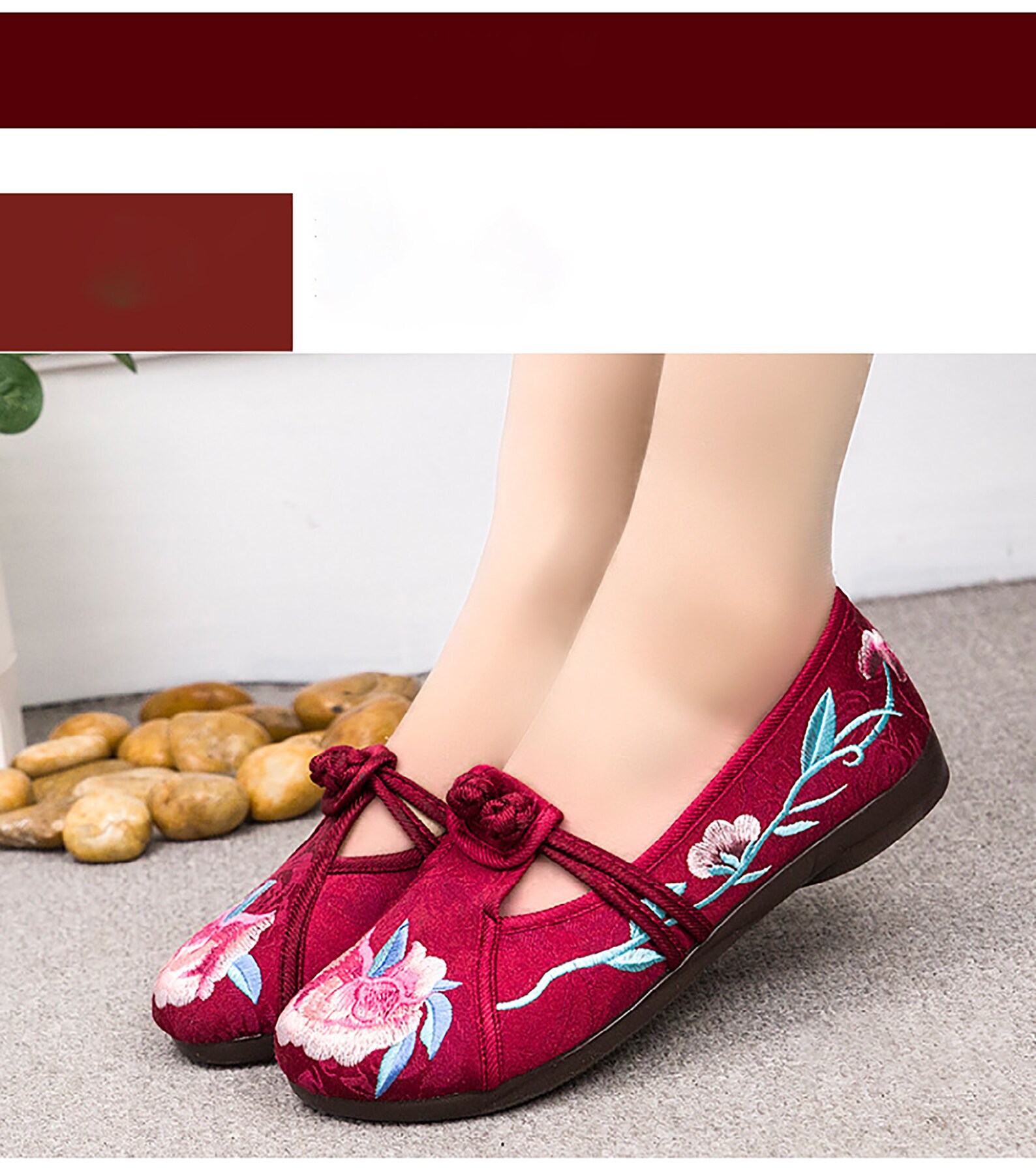 Women Embroidered Slip on Shoes Flower Embroidered Shoes Etsy
