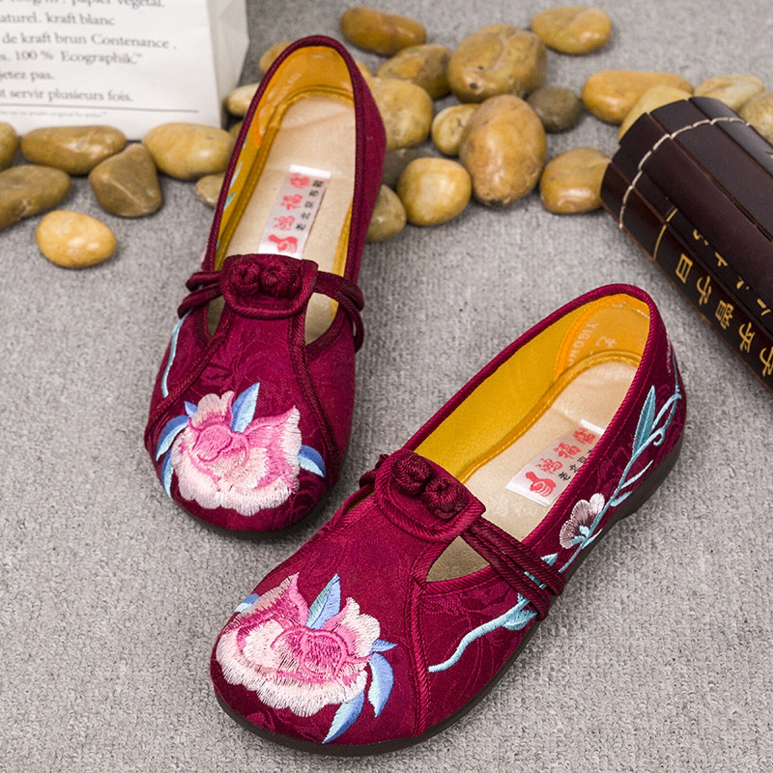 Women Embroidered Slip on Shoes Flower Embroidered Shoes Etsy