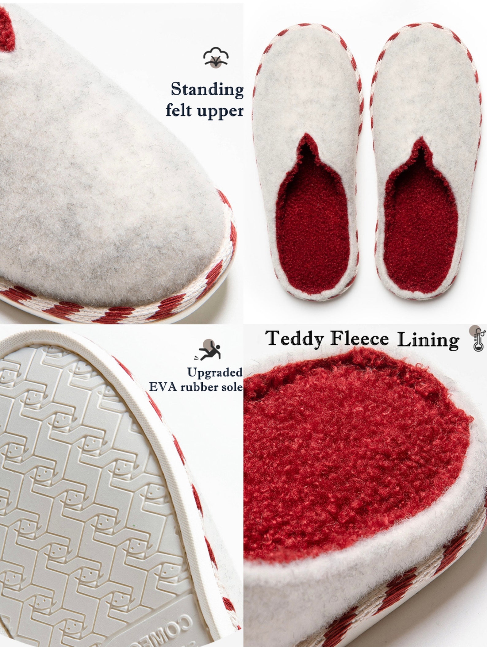 Couple House Slippers Japanese Felt Slippers Men Women's Etsy