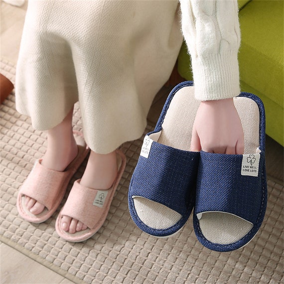 Japanese Linen Slippers House Slippers 