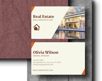 Real Estate Business Card Template, Minimalist Business Card Template, Chic Business, Editable Business Card, Printable Business Card.