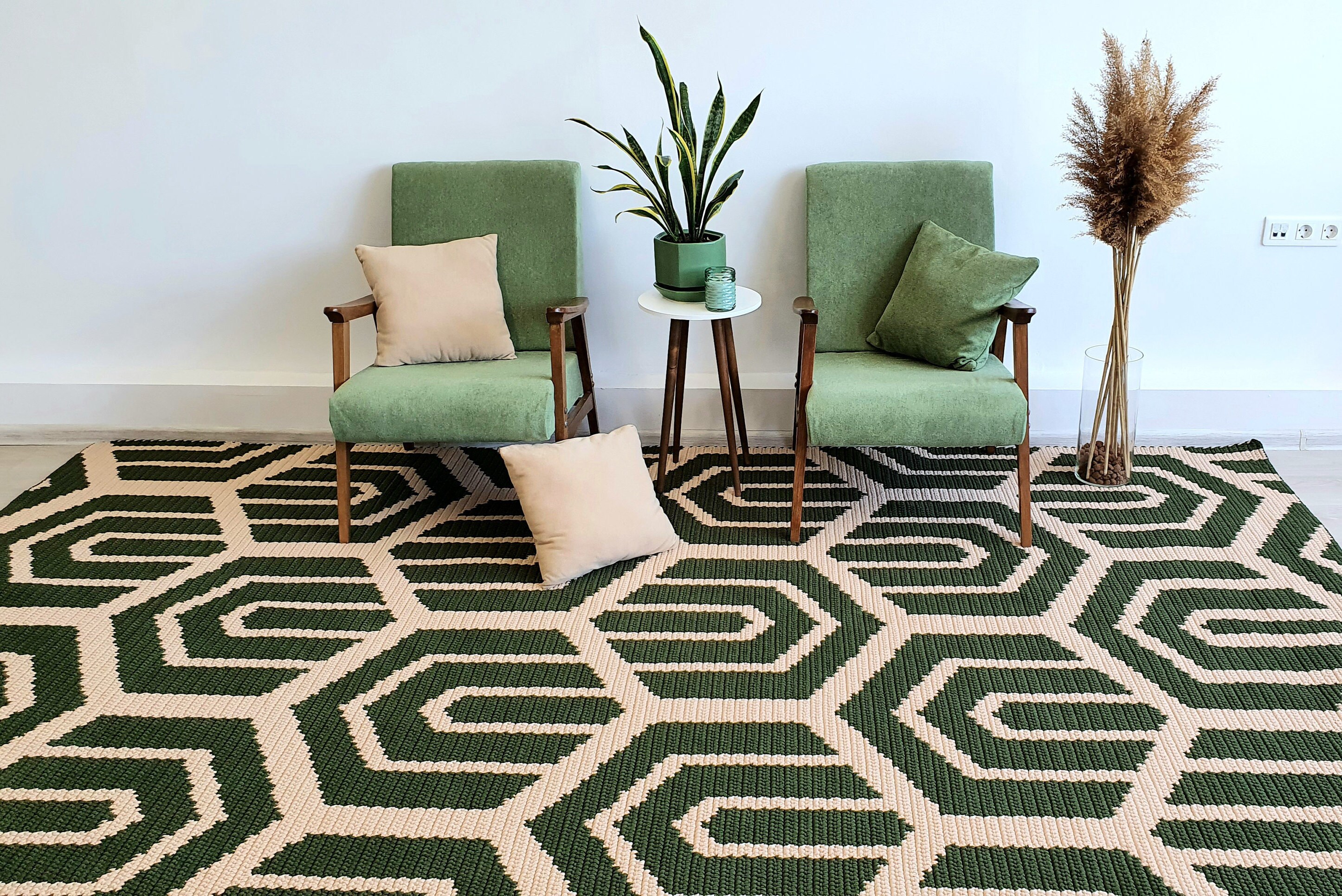 Modern crochet rug pattern crochet tapestry tutorial of large Etsy