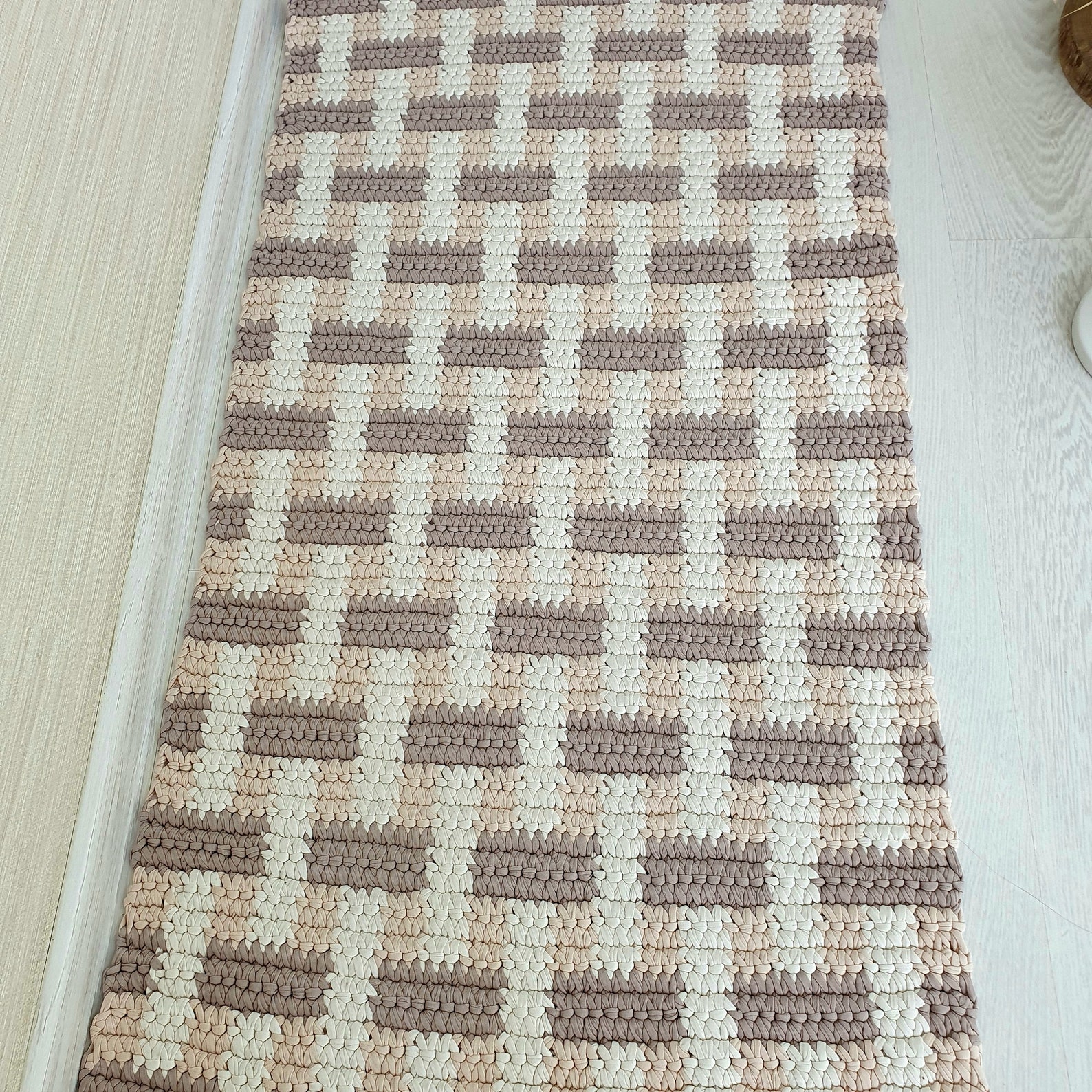 Modern crochet rug PATTERN crochet tapestry tutorial of small Etsy