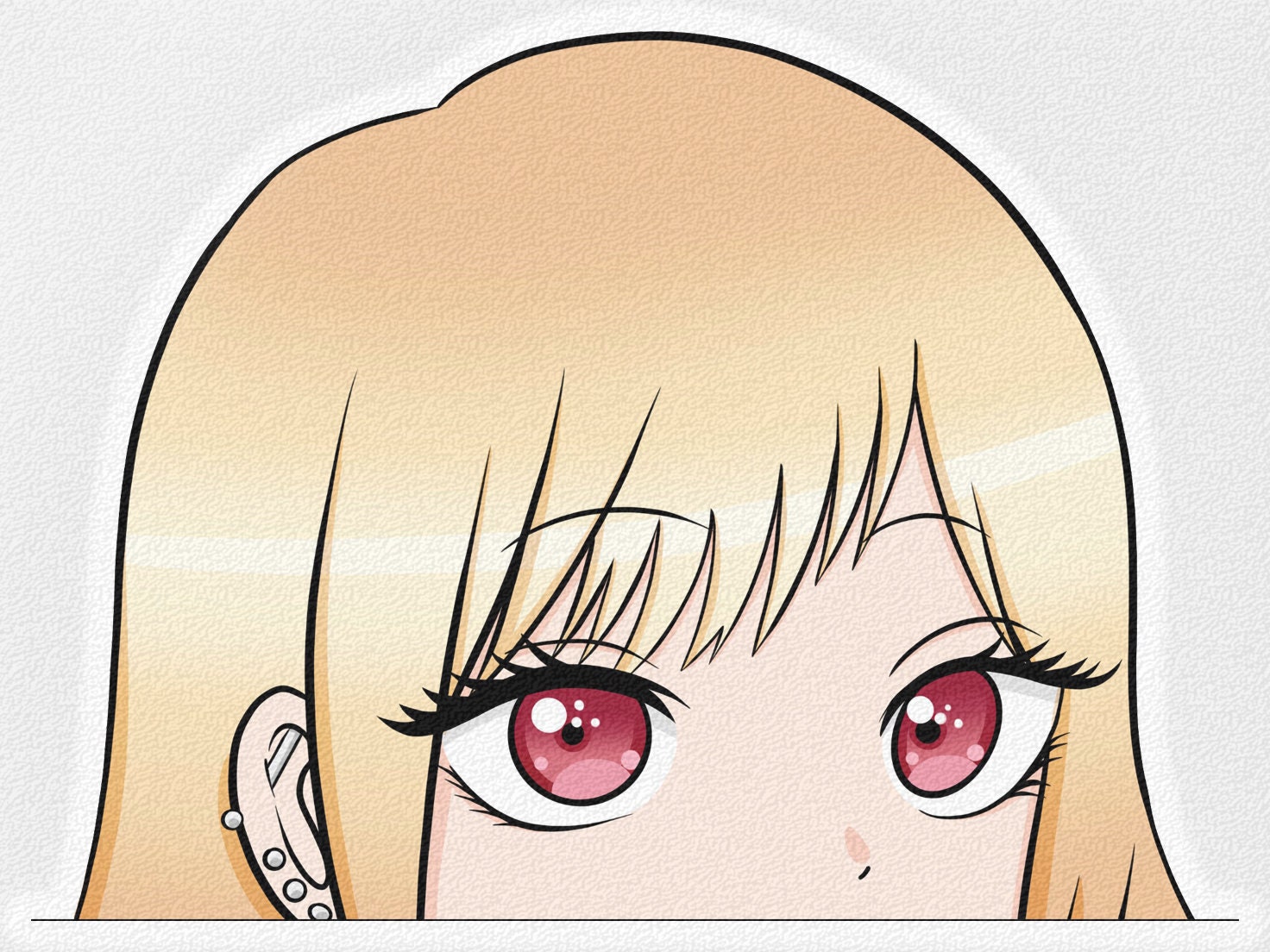 Darling Dress up Anime Girl Vinyl Waterproof Peeker Sticker - Etsy