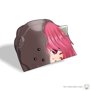 Elfen Lied - Lucy | Cute Waterproof Anime Peeker JDM Weabo | Laptop Water Bottle Flask Sticker Decal