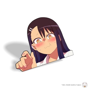 Don't Toy With Me, Miss Nagatoro - Hayase Nagatoro v3  | Vinyl Waterproof Peeker Sticker Decal | For Gaming Rig Laptop Water Bottle Flask