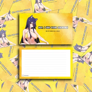 Hé, ik vind je stickers leuk! | Parkeren Visitekaartje | Anime Weeb Sticker Appreciation | Pak van 50