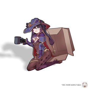 Genshin Impact - Mona Megistus | Cute Waterproof Anime JDM Weabo | Laptop Water Bottle Flask Sticker Decal