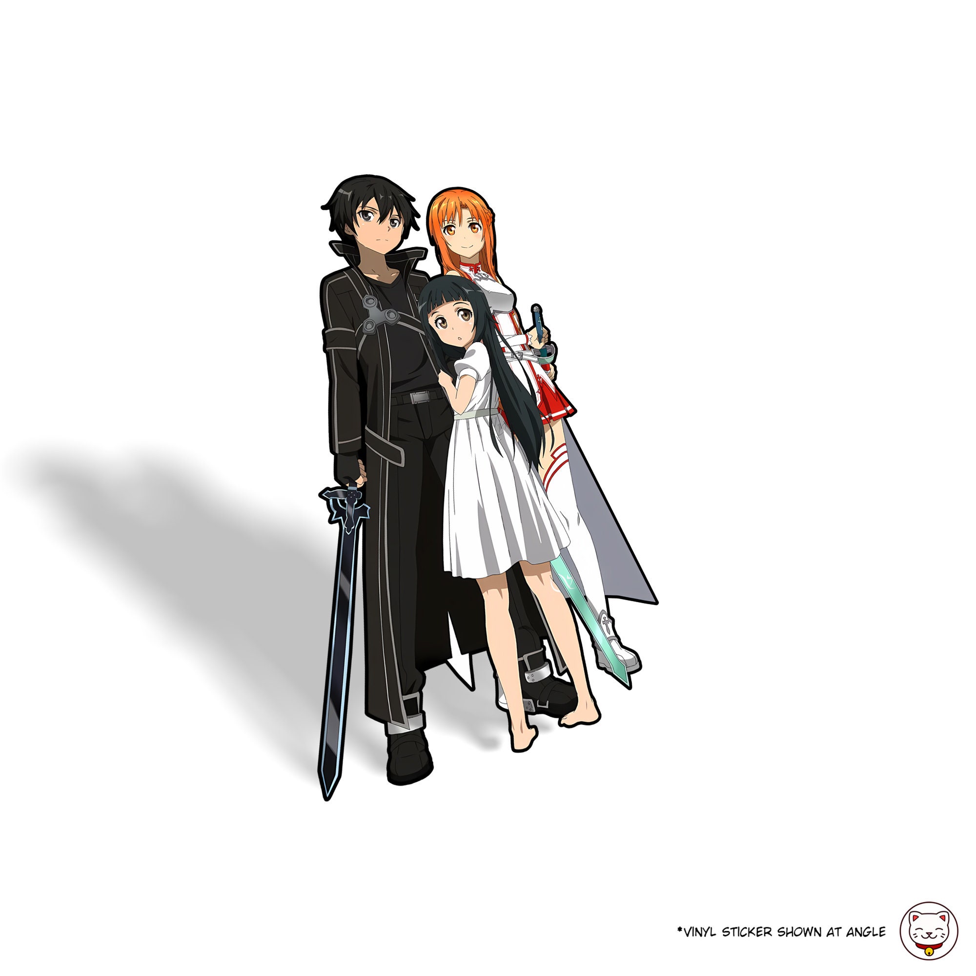 925 Sterling Silver Anime Sword Art Online Kirito Asuna Yuuki Sao