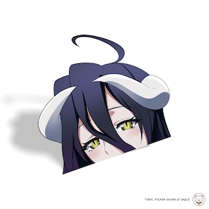 Overlord - Albedo | Süßer Wasserdichter Anime JDM Weabo Peeker | Laptop Wasserflasche Flasche Aufkleber Abziehbild