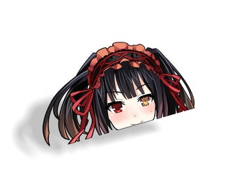 Date A Live - Kurumi Tokisaki | Cute Vinyl Waterproof Peeker Sticker Decal | For Gaming Rig Laptop Water Bottle Flask