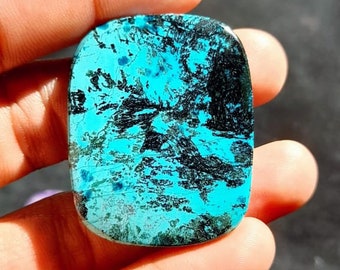 Natural stone untreated genuine gemstone Shattuckit cabochon oval 37,4x27,8 mm 61 ct