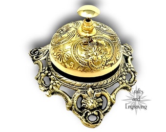 Handmade Brass Designer Desk Bell Nautical Hotel Counter Reception Service Bell | Gift item | collectible.