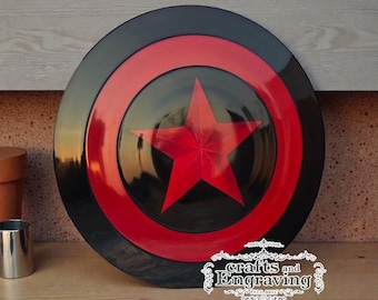 Captain America Shield Prototype Replica – Unique Cosplay, Decor, Gift – Free Engraving 12-24 inches