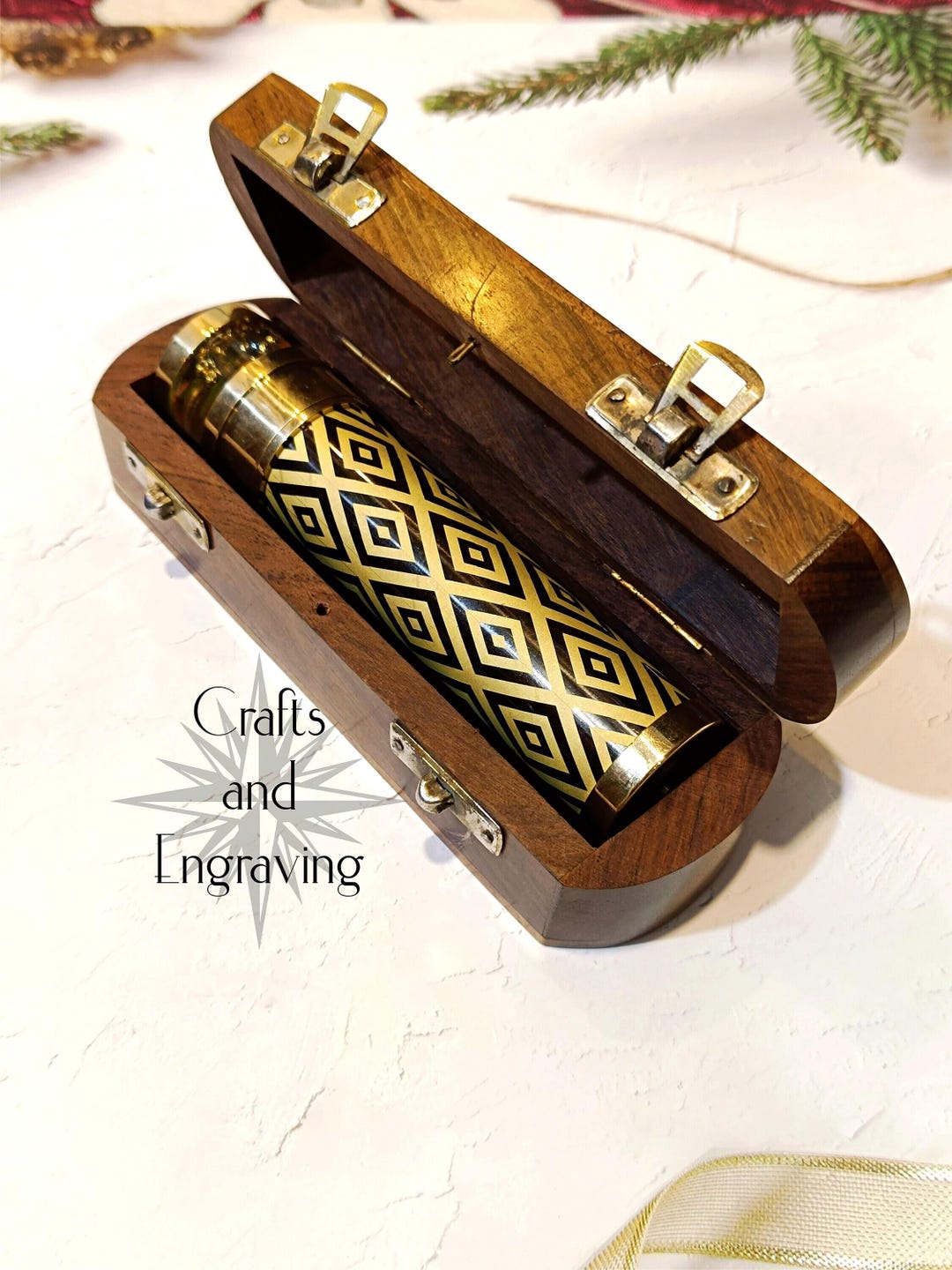 Kaliscopes Personalized Kaleidoscope With Handmade Wooden Box: Engraved Toy Gift ...