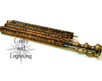 Antique Brass Handle Genuine Anchor Leather On Shafts Walking Stick/Cane with Clock on Top, Birthday Gift, Dad's Gift, Anniversary Gift
