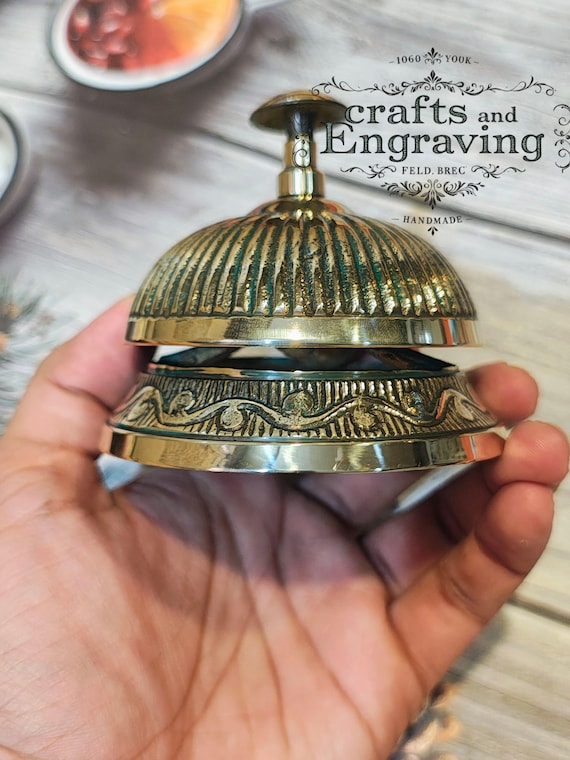 19th Century English Sterling Silver Desk Bell Reception Service Bell
