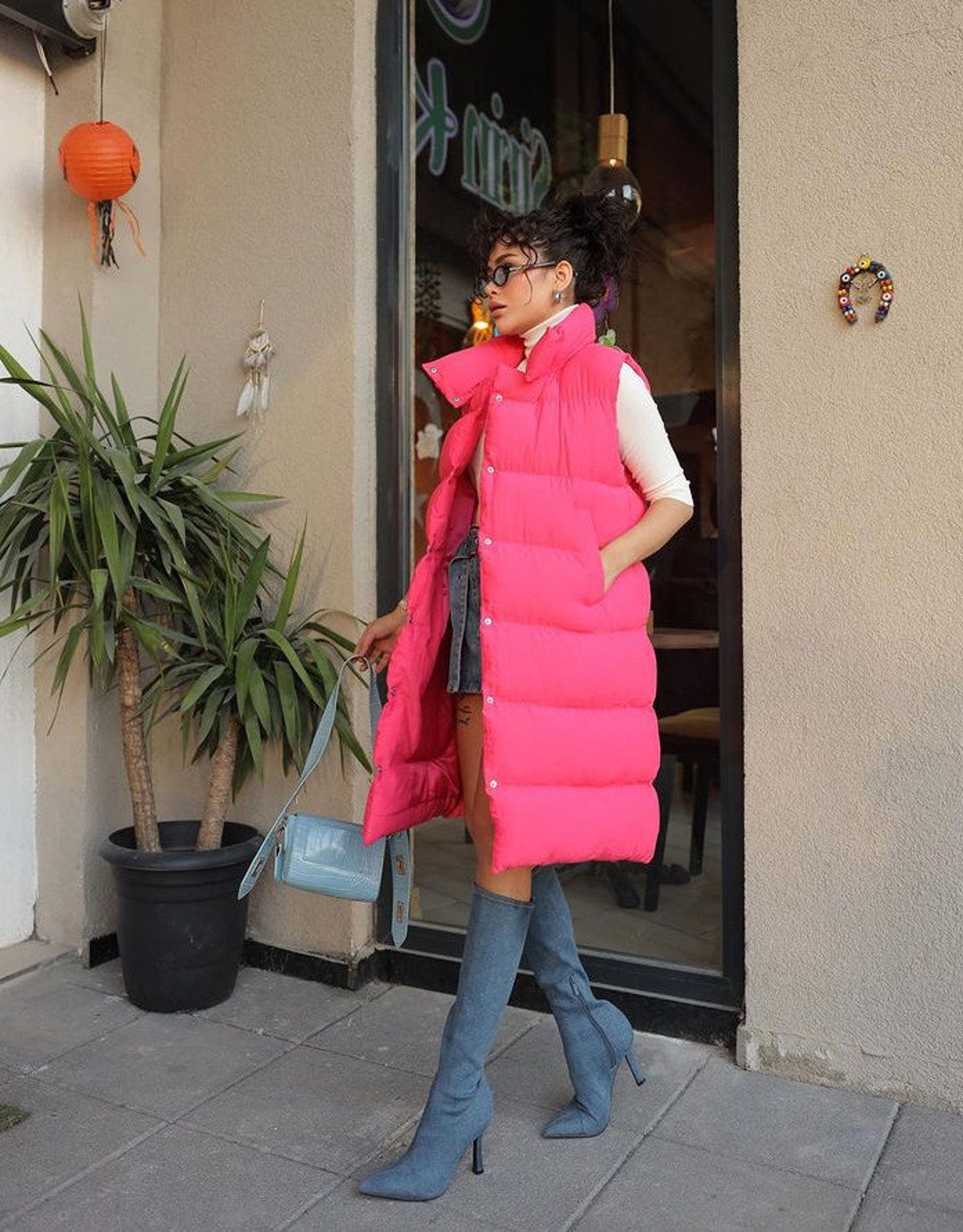 Women's Puffer Jacket, Puffy Coat, Puffy Body Warmer, Very Long Padded