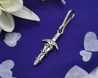 Sgian Dubh Charme voor Handfasting Cords - Pagan Wedding Keepsakes of Phone Charms