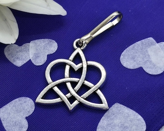 Hart & Triquetra Charme voor Handfasting Cords - Pagan Wedding Keepsakes of Phone Charms