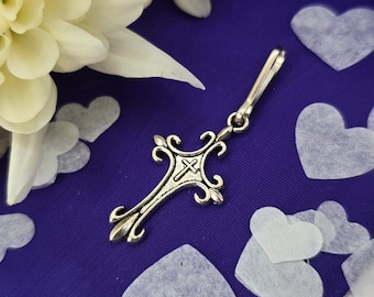 Gothic Cross Charm for Handfasting Cords - Pagan Wedding Keepsakes or Phone Charms